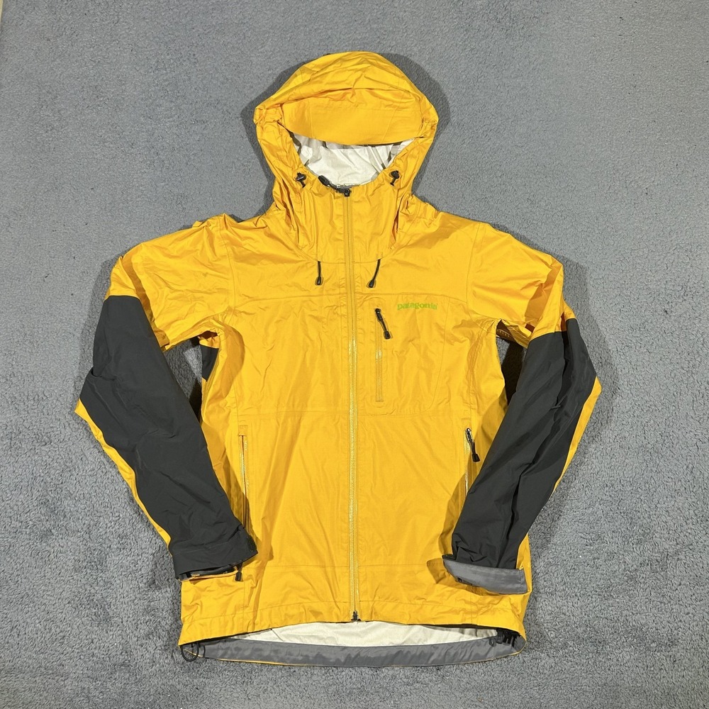 Patagonia Torrentshell Stretch Jacket Mens XS Yellow H2NO Waterproof Rain 83981